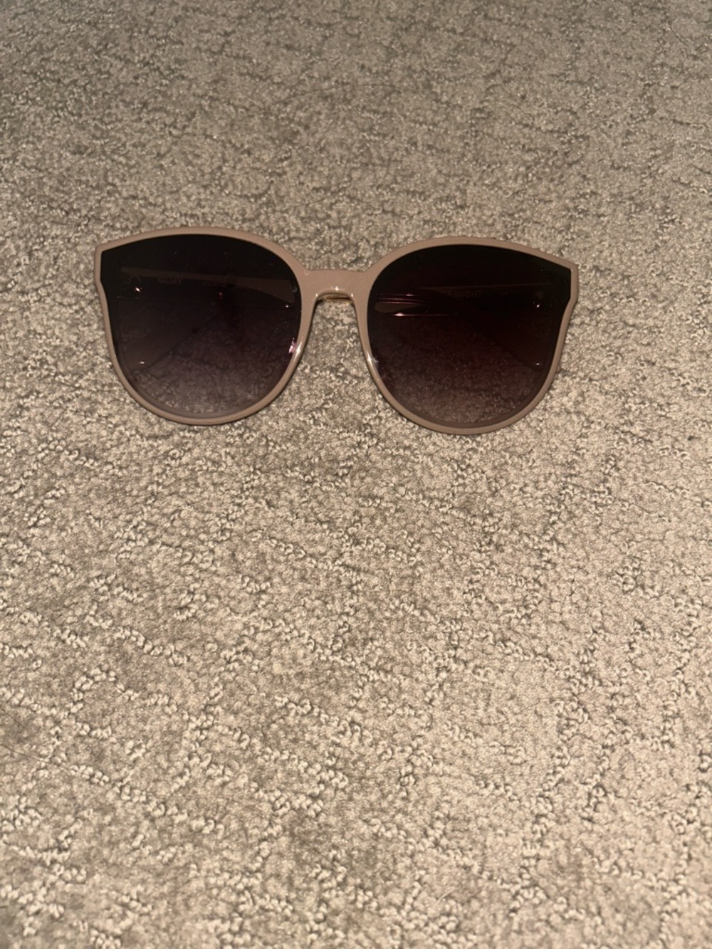 Quay Australia Taupe Frame Sunglasses with Gradient Dark Lenses